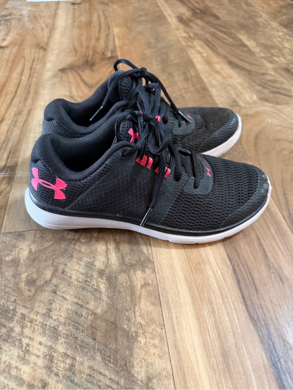 Under Armour Women's Black & Pink Mesh Training Sneakers